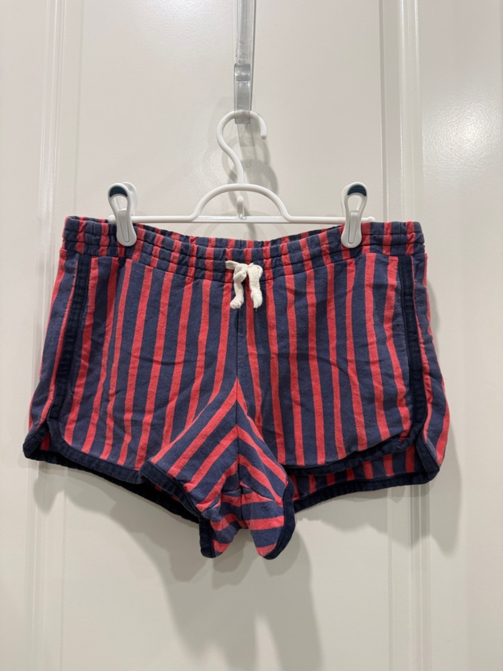 J. Crew Weekend Navy and Coral Striped Shorts